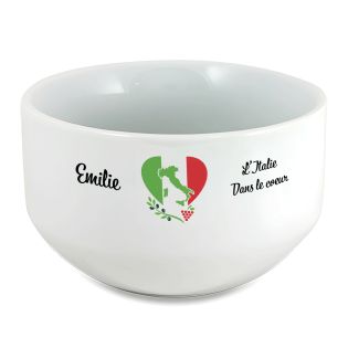 Bol petit déjeuner personnalisable Pays : L'Italie dans le coeur