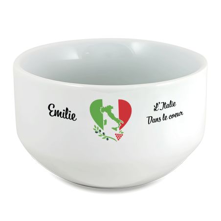 Bol petit déjeuner personnalisable Pays : L'Italie dans le coeur