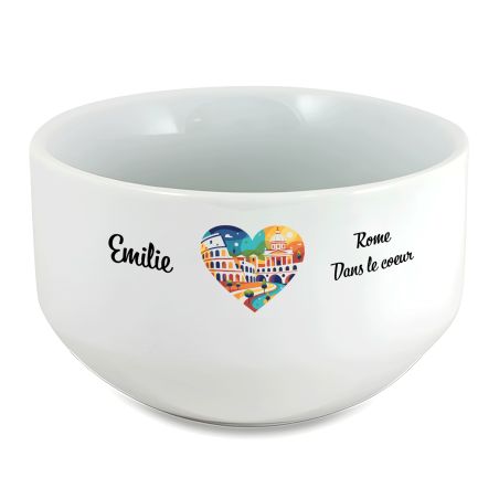 Bol petit déjeuner personnalisable Ville : Rome dans le coeur