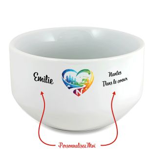 Bol petit déjeuner personnalisable Ville : Rome dans le coeur
