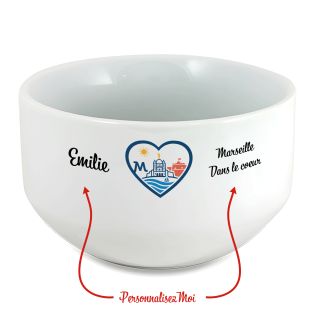 copy ofBol petit déjeuner personnalisable Ville : Marseille dans le coeur