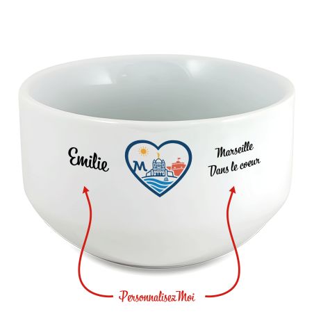 copy ofBol petit déjeuner personnalisable Ville : Marseille dans le coeur