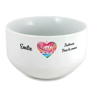 Bol petit déjeuner personnalisable Ville : Toulouse dans le coeur