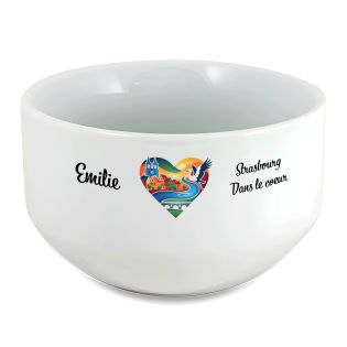 Bol petit déjeuner personnalisable Ville : Strasbourg dans le coeur