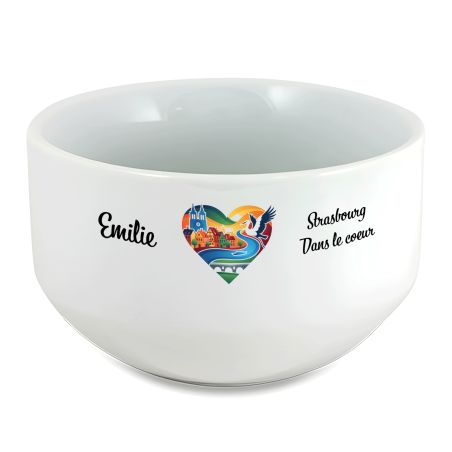 Bol petit déjeuner personnalisable Ville : Strasbourg dans le coeur