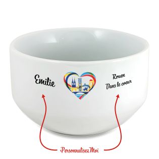 Bol petit déjeuner personnalisable Ville : Strasbourg dans le coeur