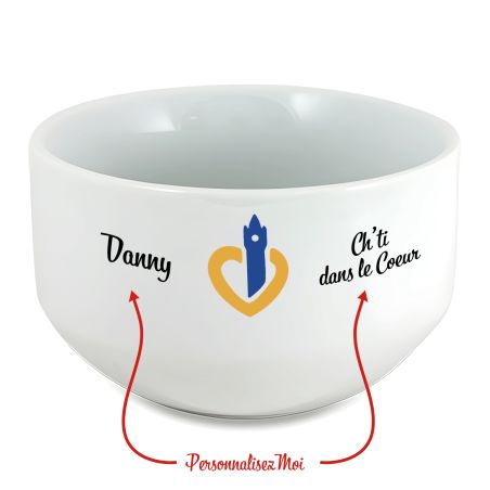 Bol petit déjeuner personnalisable Région : Le Nord dans le coeur