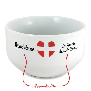 Bol petit déjeuner personnalisable Région : La Savoie dans le coeur