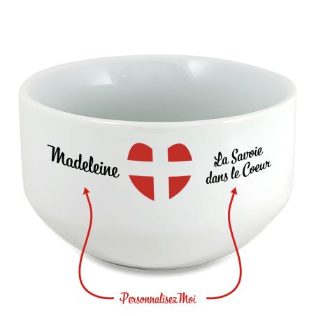 Bol petit déjeuner personnalisable Région : La Savoie dans le coeur