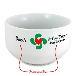 Bol petit déjeuner personnalisable Région : Le pays Basque dans le coeur