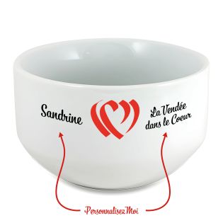 Bol petit déjeuner personnalisable Région : La Vendée dans le coeur