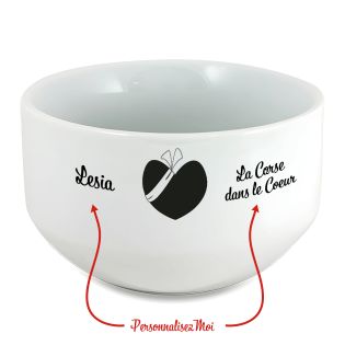 Bol petit déjeuner personnalisable Région : La Corse dans le coeur