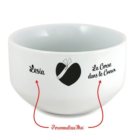 Bol petit déjeuner personnalisable Région : La Corse dans le coeur