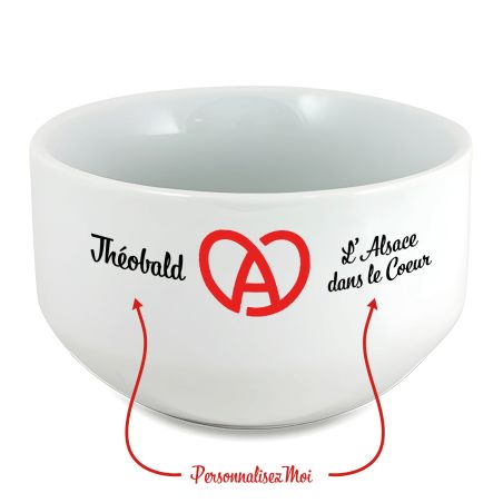 Bol petit déjeuner personnalisable Région : L'Alsace dans le coeur