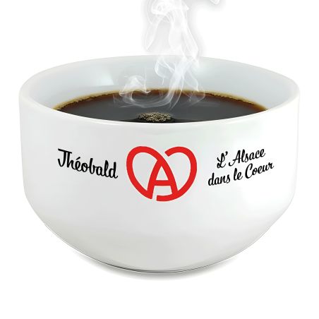 Bol petit déjeuner personnalisable Région : L'Alsace dans le coeur
