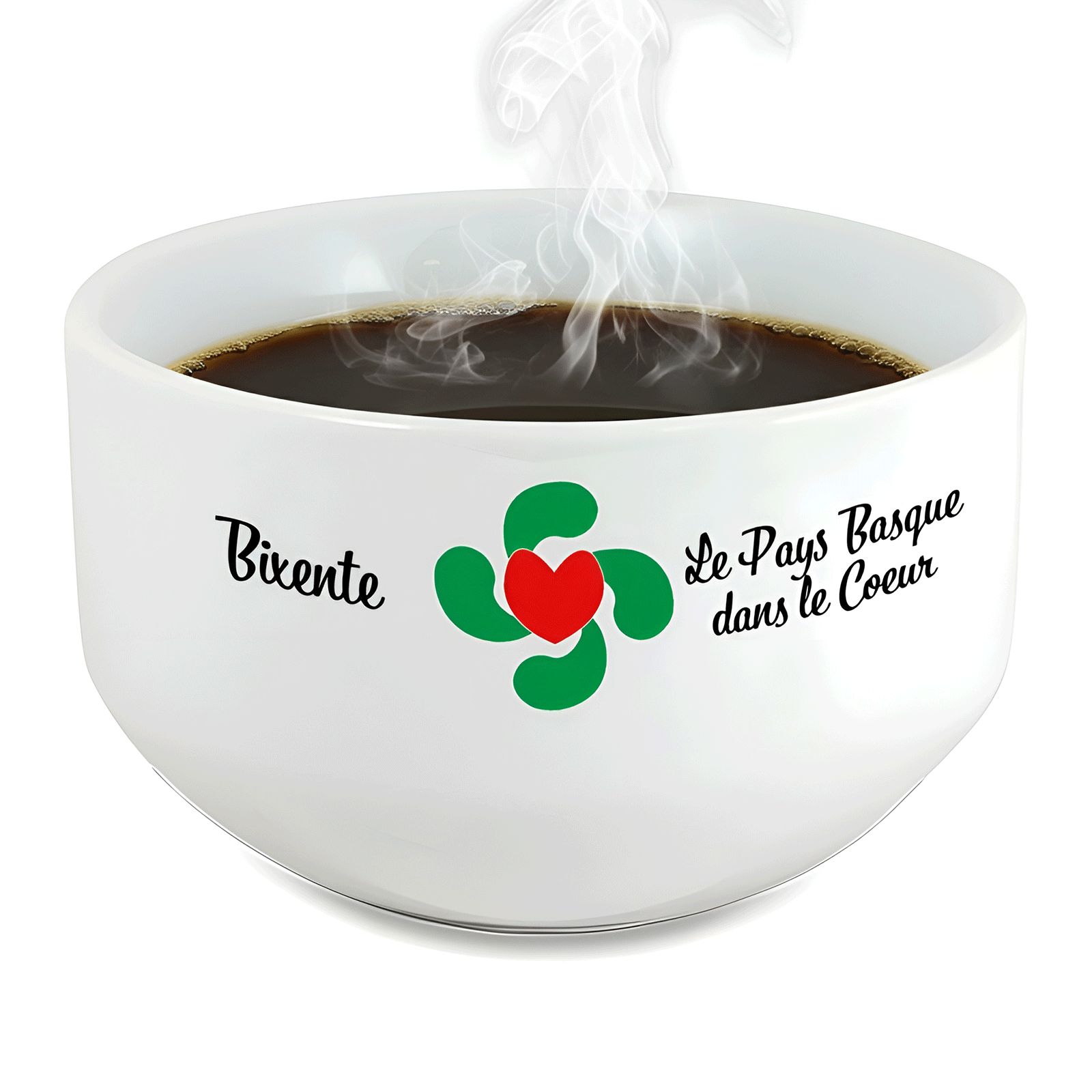 Bol petit déjeuner personnalisable Région : Le pays Basque dans le coeur