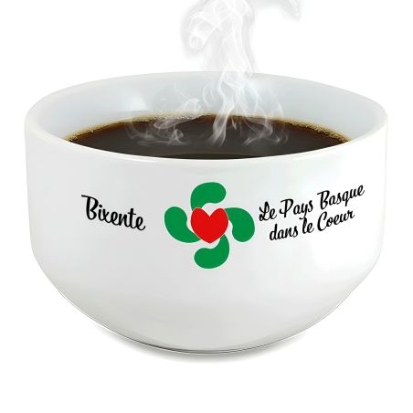 Bol petit déjeuner personnalisable Région : Le pays Basque dans le coeur