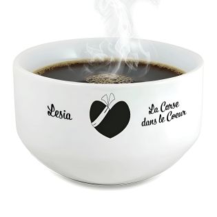 Bol petit déjeuner personnalisable Région : La Corse dans le coeur