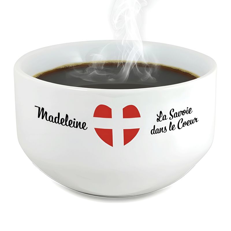 Bol petit déjeuner personnalisable Région : La Savoie dans le coeur Bol petit déjeuner personnalisable Région : La Savoie dans le coeur