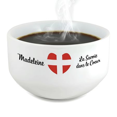 Bol petit déjeuner personnalisable Région : La Savoie dans le coeur