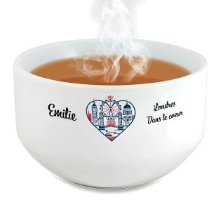 Bol petit déjeuner personnalisable Ville : Londres dans le coeur