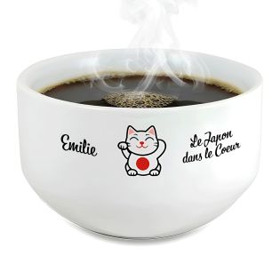 Bol petit déjeuner personnalisable Pays : Le Japon dans le coeur