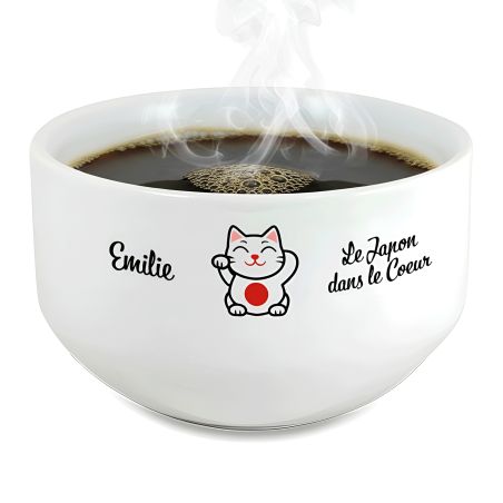 Bol petit déjeuner personnalisable Pays : Le Japon dans le coeur