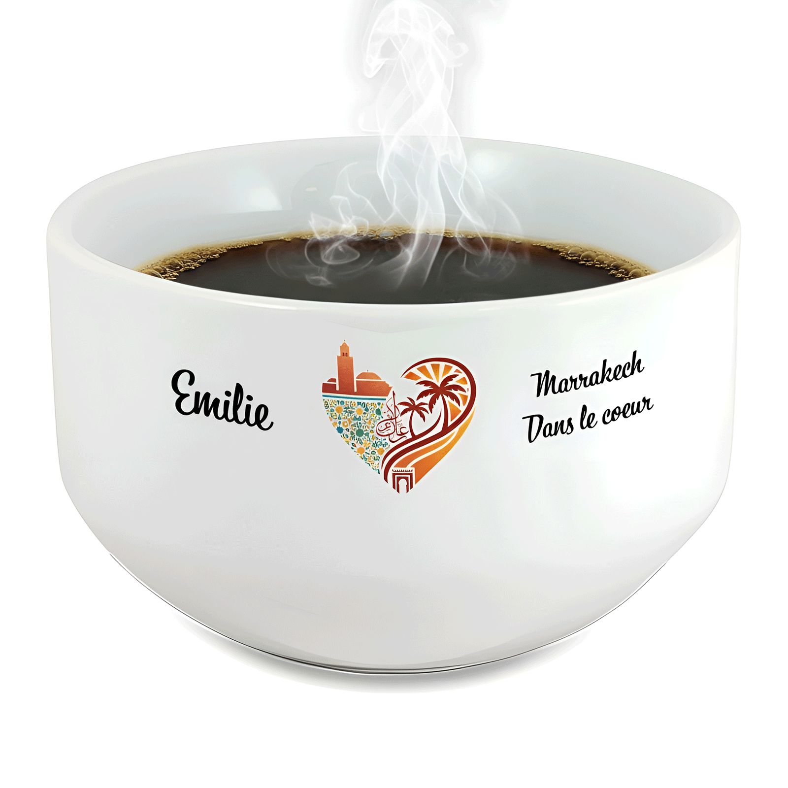Bol petit déjeuner personnalisable Ville : Marrakech dans le coeur
