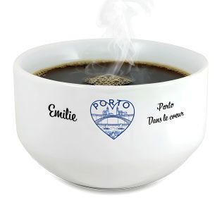 Bol petit déjeuner personnalisable Ville : Porto dans le coeur