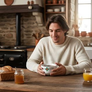 Bol petit déjeuner personnalisable Région : Le pays Basque dans le coeur