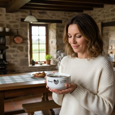 Bol petit déjeuner personnalisable Région : La Bretagne dans le coeur