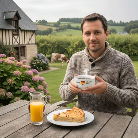 Bol petit déjeuner personnalisable Région : La Normandie dans le coeur