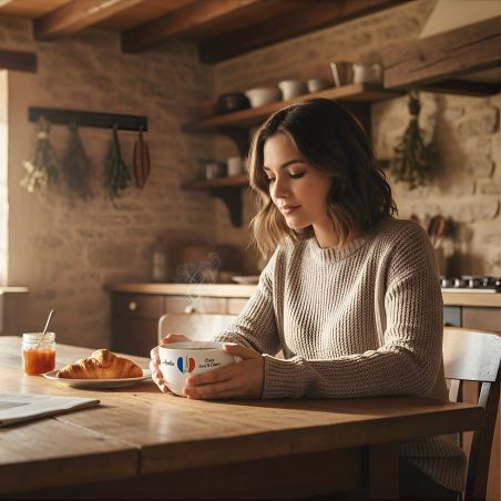 Bol petit déjeuner personnalisable Ville : Paris dans le coeur