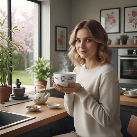 Bol petit déjeuner personnalisable Pays : Le Japon dans le coeur