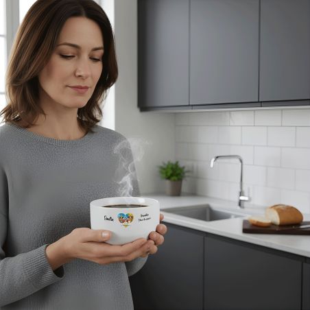 Bol petit déjeuner personnalisable Ville : Bruxelles dans le coeur