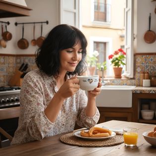 Bol petit déjeuner personnalisable Ville : Madrid dans le coeur