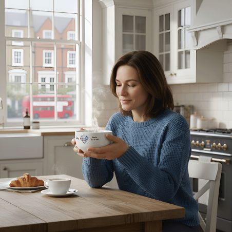 Bol petit déjeuner personnalisable Ville : Londres dans le coeur