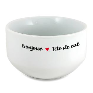 Bol petit déjeuner humoristique : Bonjour 