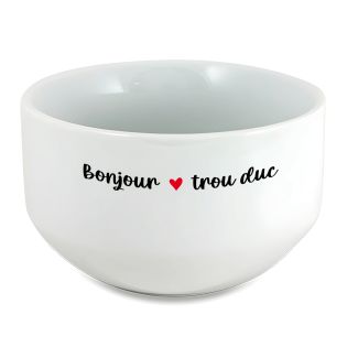 Bol petit déjeuner humoristique : Bonjour 