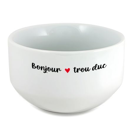 Bol petit déjeuner humoristique : Bonjour 
