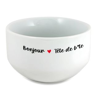 Bol petit déjeuner humoristique : Bonjour Tète de bte