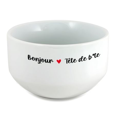 Bol petit déjeuner humoristique : Bonjour Tète de bte