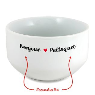 Bol petit déjeuner humoristique personnalisé : Bonjour