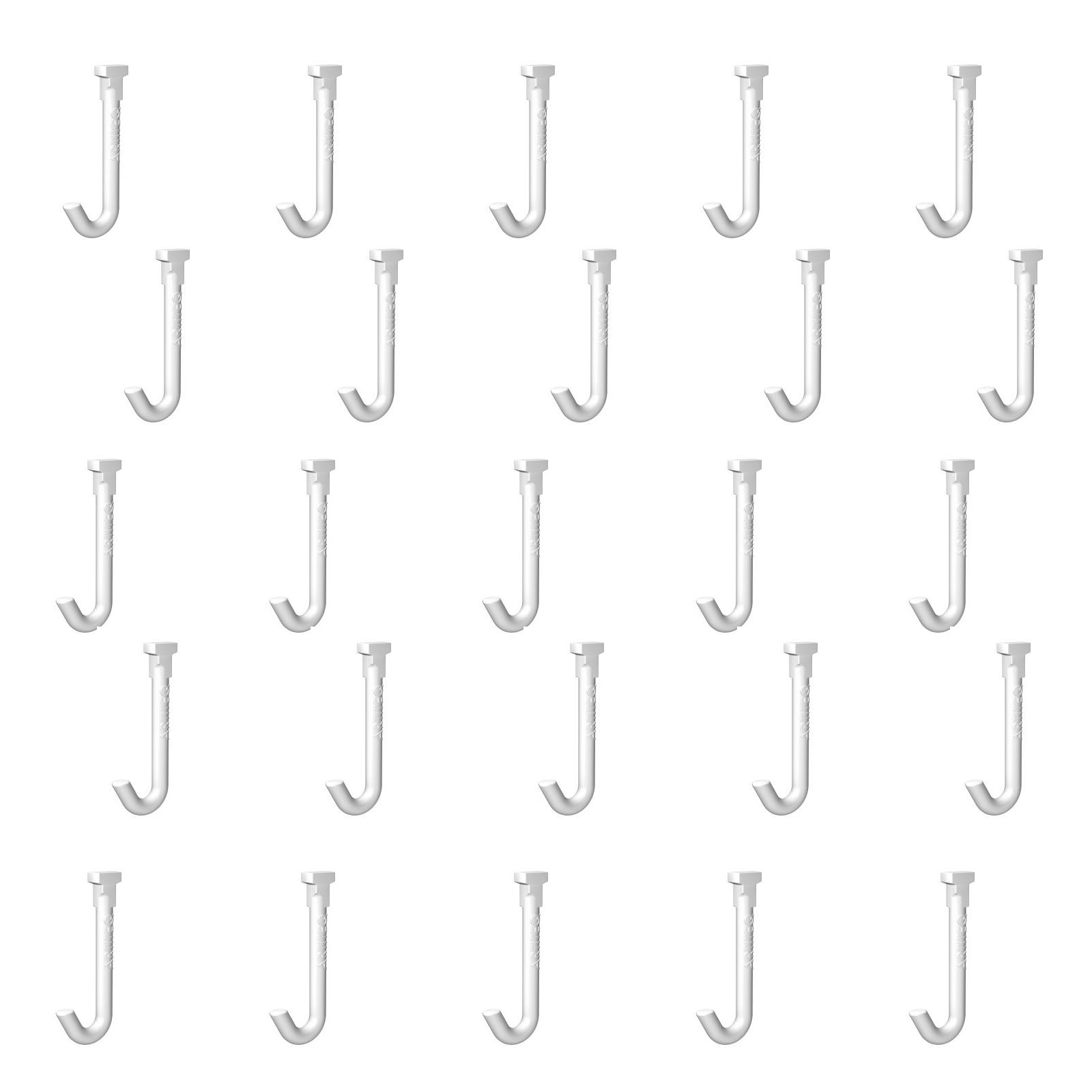 Boite de 25 crochets coulissants Twister Hook pour câble à boucle : charge 1 kg - Artiteq