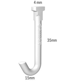 Boite de 25 crochets coulissants Twister Hook pour câble à boucle : charge 1 kg - Artiteq
