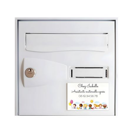 Plaque Assistante maternelle agréée personnalisée - Plaque rue Nounou pour boite aux lettres format 12 x 8 cm - Modèle Tribu