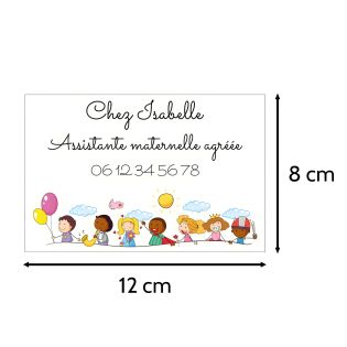 Plaque Assistante maternelle agréée personnalisée - Plaque rue Nounou pour boite aux lettres format 12 x 8 cm - Modèle Tribu