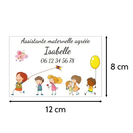Plaque Nourrice à personnaliser pour boite aux lettres - Plaque maison assistante maternelle personnalisable - Modèle Enfants