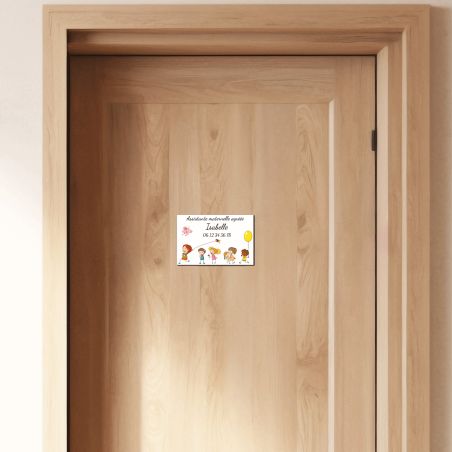Plaque Nourrice à personnaliser pour boite aux lettres - Plaque maison assistante maternelle personnalisable - Modèle Enfants