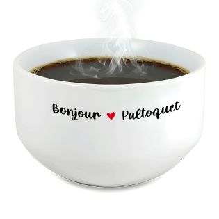 Bol petit déjeuner personnalisé céramique blanche - message humoristique ou tendre - 600 ml, micro-ondes et lave-vaisselle compa